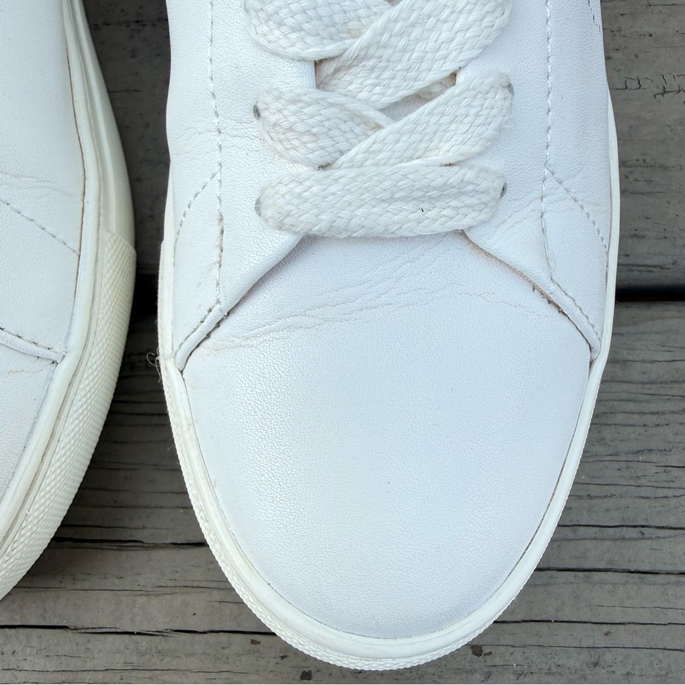 Kate Spade NY Angelise white and pink perforated leather sneakers size 8 - Picture 6 of 15